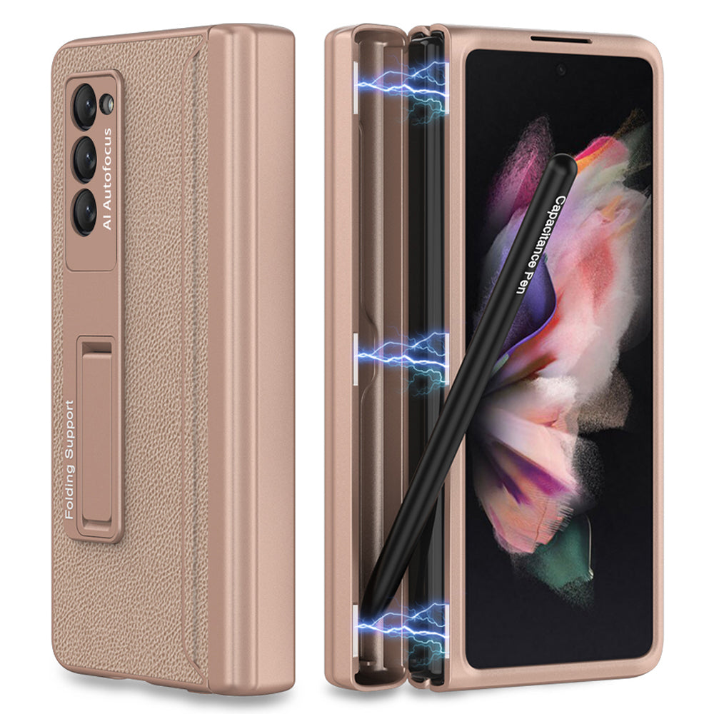 GKK For Samsung Galaxy Z Fold2 5G Kickstand Design Magnetic PC Mobile Case Pen Slot Folding Phone Protective Cover GKK For Samsung Galaxy Z Fold2 5G Kickstand Design Magnetic PC Mobile Case Pen Slot Folding Phone Protective Cover